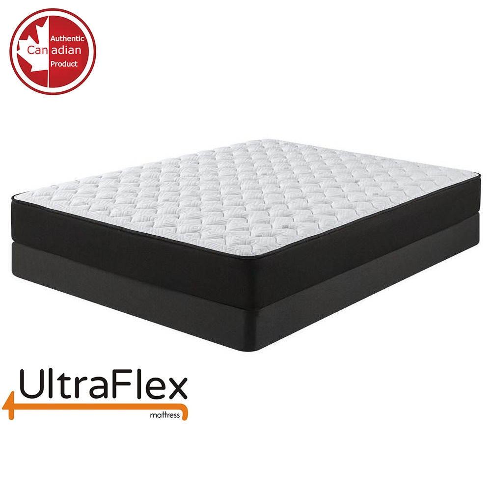 UltraFlex PURITY- Orthopedic Spinal Care, Cool Gel Posture Support Mattress, Pressure Relief Foam Encased Quilting for Low Motion Transfer (Made in Canada)- With Waterproof Mattress Protector