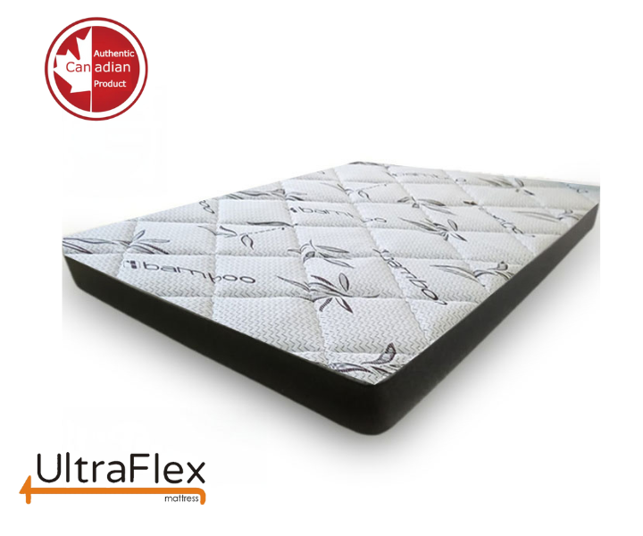 UltraFlex DreamEasy - Canadian-Made Medium Firm Gel Infused Comfort with Quilted Top, Pressure Relief, Cooling Technology, Bamboo Cover, CertiPUR-US® Certified Foam (Made in Canada)