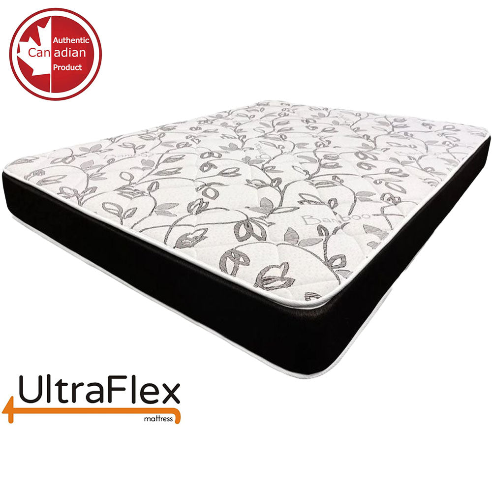 UltraFlex ZENITH- High-Density Pressure Relief Soy Foam, Temperature Regulating Cooling Gel, Spinal Care, Orthopedic Mattress With Posture Support (Made in Canada)- With WaterProof Mattress Protector
